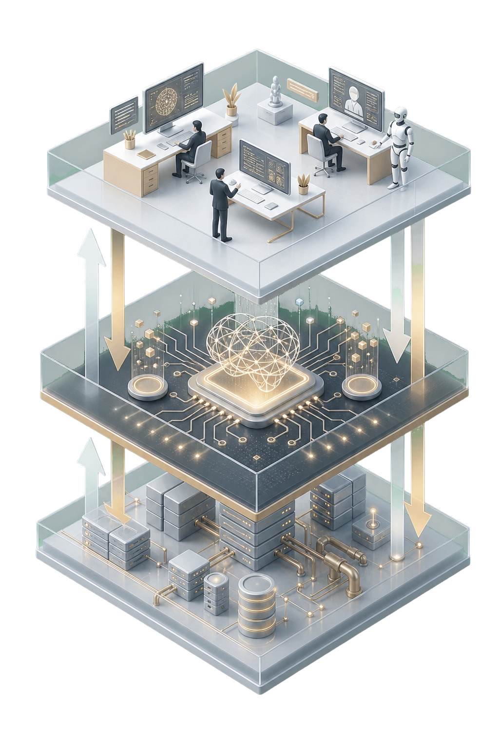AI Workspace、Sibyl、AIPLAの三層構造